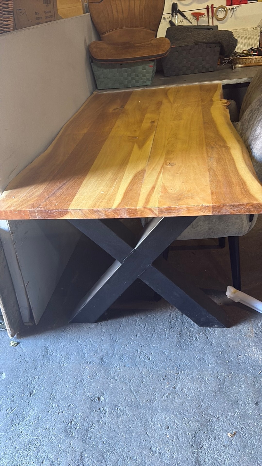 Tafel acacia hout, Ophalen, Outletliving7@gmail.com, 50 tot 100 cm, Zo goed als nieuw