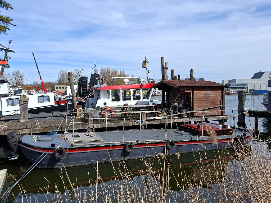 motordekschuit, opduwer werkvlet sleepboot vlet rib praam, Staal, Gebruikt, Diesel, Overige typen