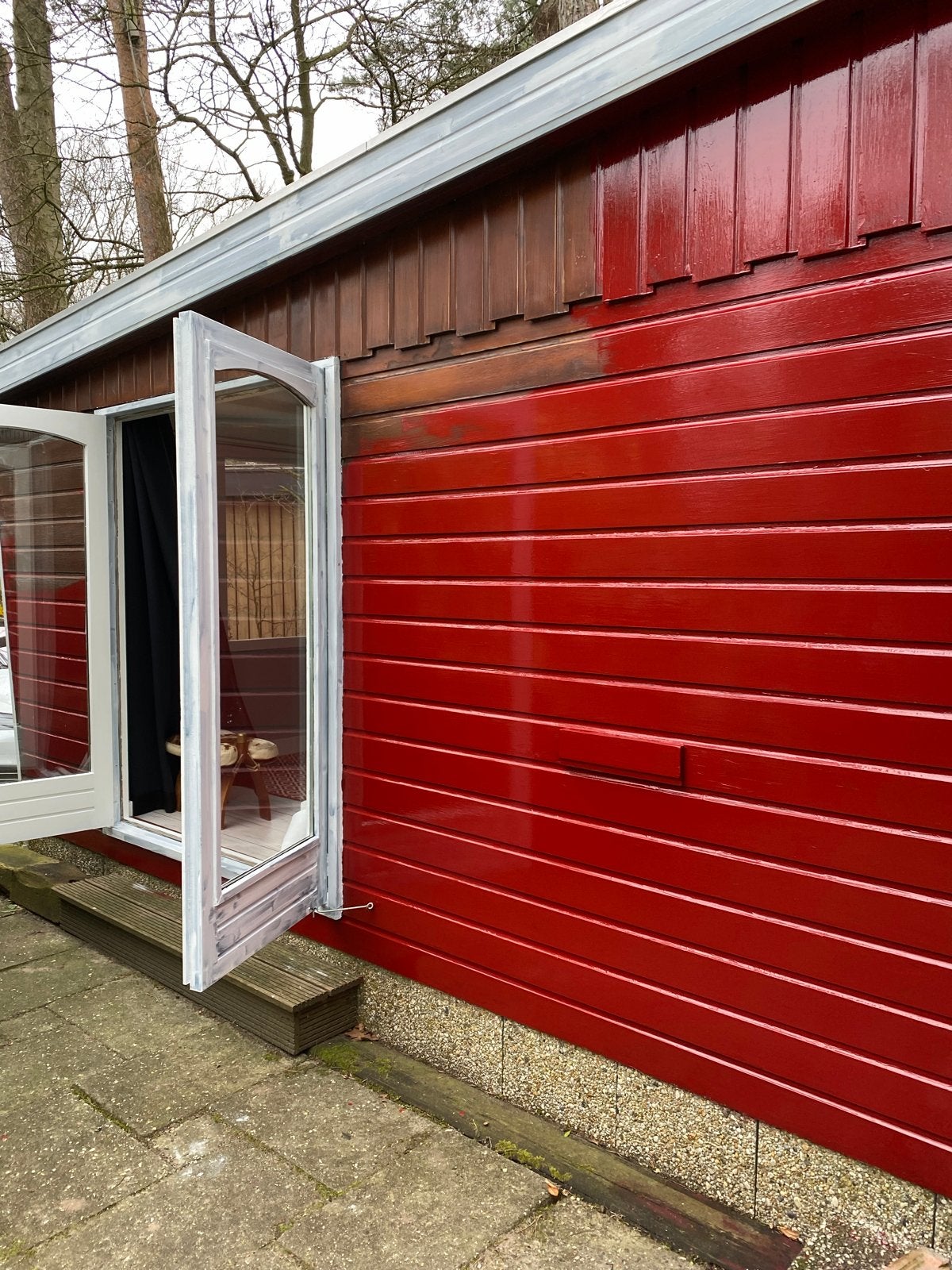 Houten chalet, In bos, 2 slaapkamers, Recreatiepark, Gelderland en Veluwe