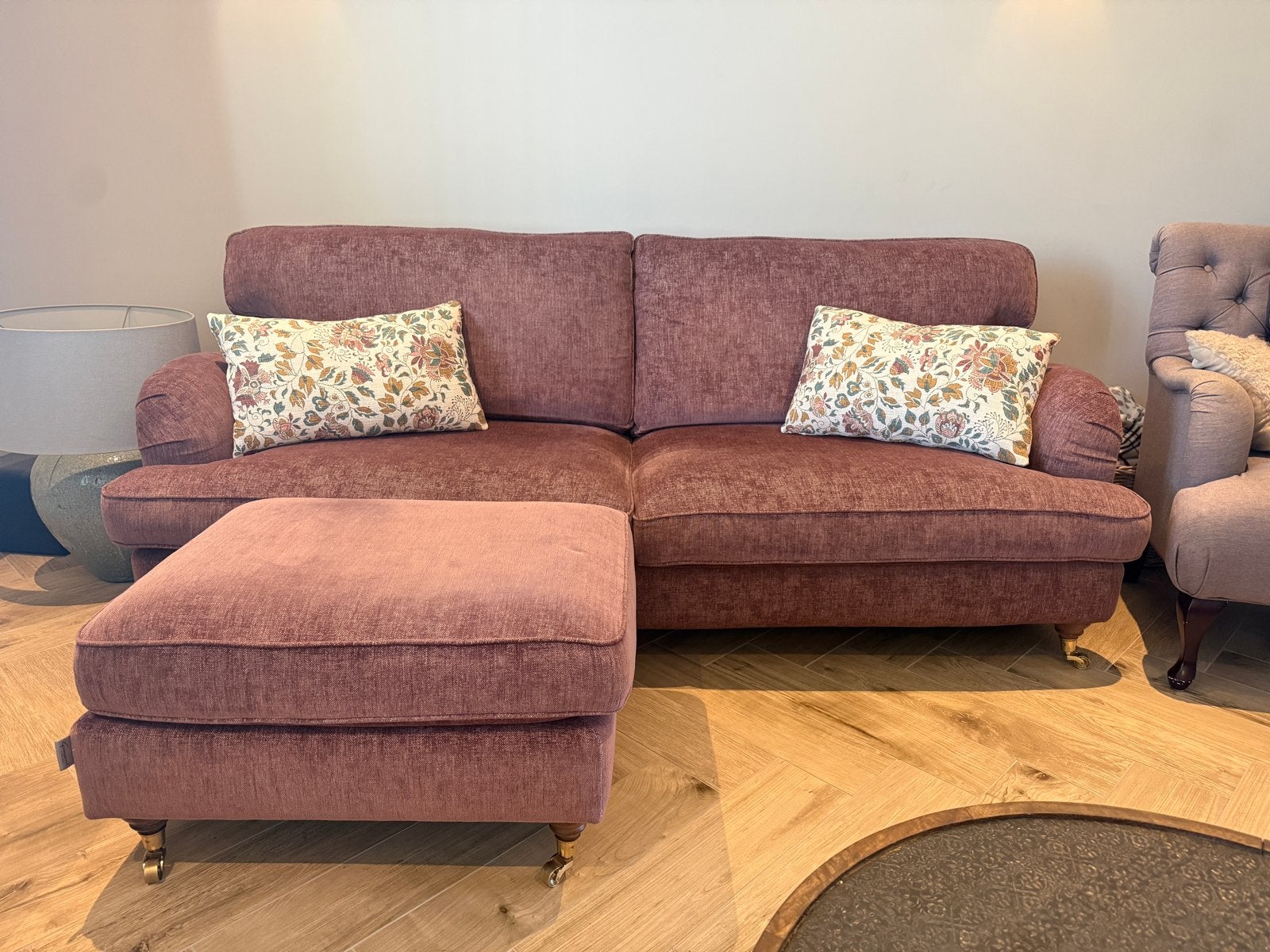 Goossens bank met hocker, Ophalen, Gebruikt, Tweepersoons, 75 tot 100 cm