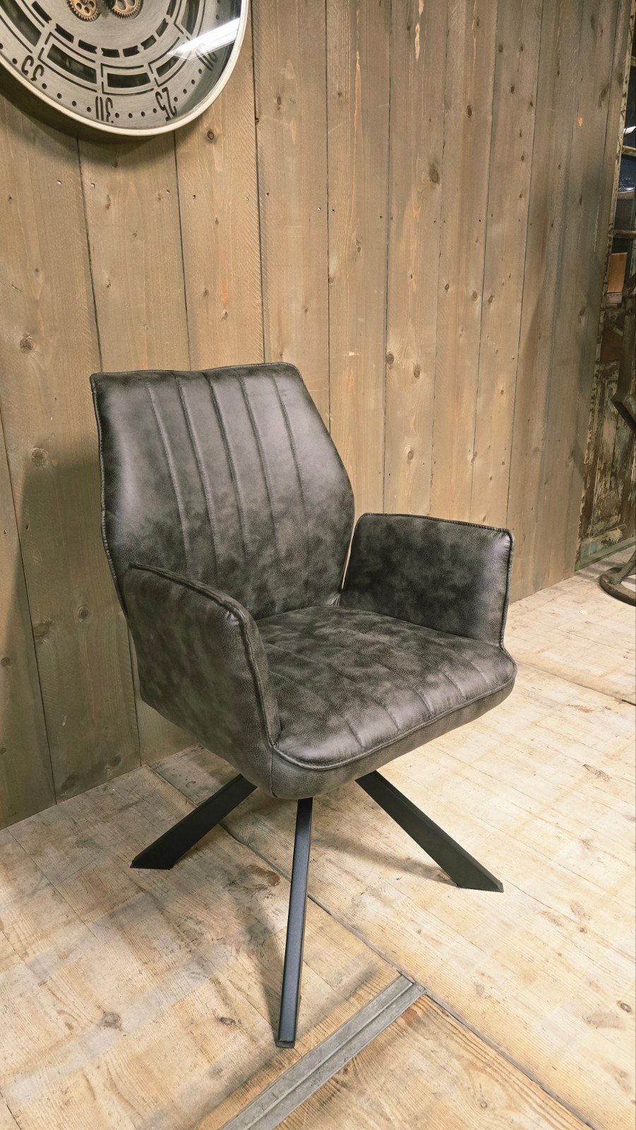 Mooie Eetkamerstoelen Micro leder Antraciet, Groen en Cognac