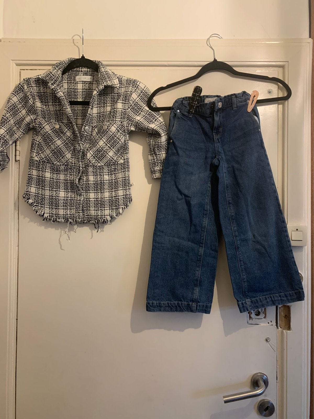Leuke set: Zara blouse en spijkerbroek maat 116, Kinderen en Baby's, Kinderkleding | Maat 116, Ophalen of Verzenden, Gebruikt