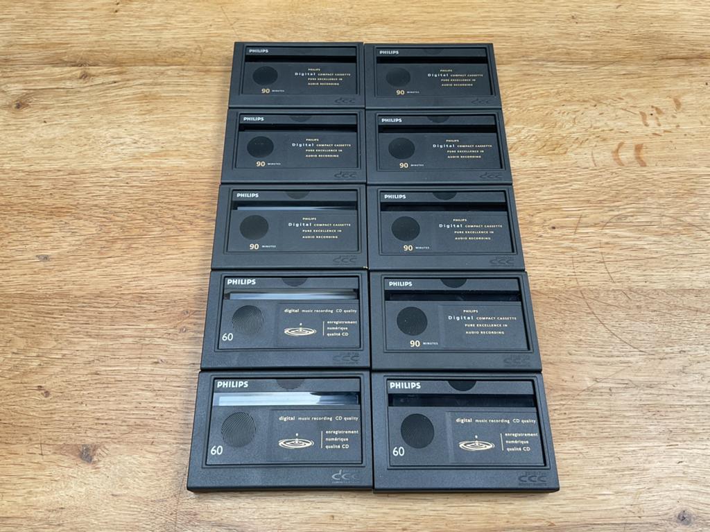 Philips DCC Digital Compact Cassette 3x 60 & 7x 90 minuten, Cd's en Dvd's, Cassettebandjes, Ophalen of Verzenden, Gebruikt, Overige genres
