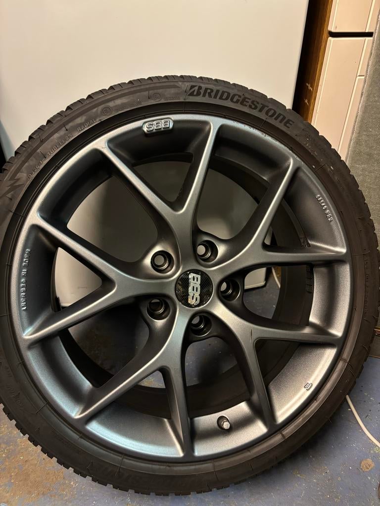 BBS SR019 18 inch velgen met winterbanden, Auto-onderdelen, Banden en Velgen, Ophalen, 18 inch, Gebruikt, Banden en Velgen