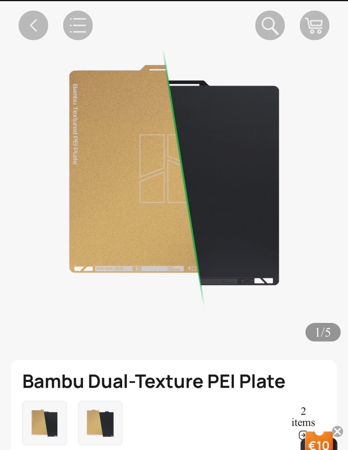 Bambu Lab A1 Mini Dual-Texture PEI Plate - Nieuw, Computers en Software, 3D Printers, Bambulab, Nieuw, Ophalen of Verzenden