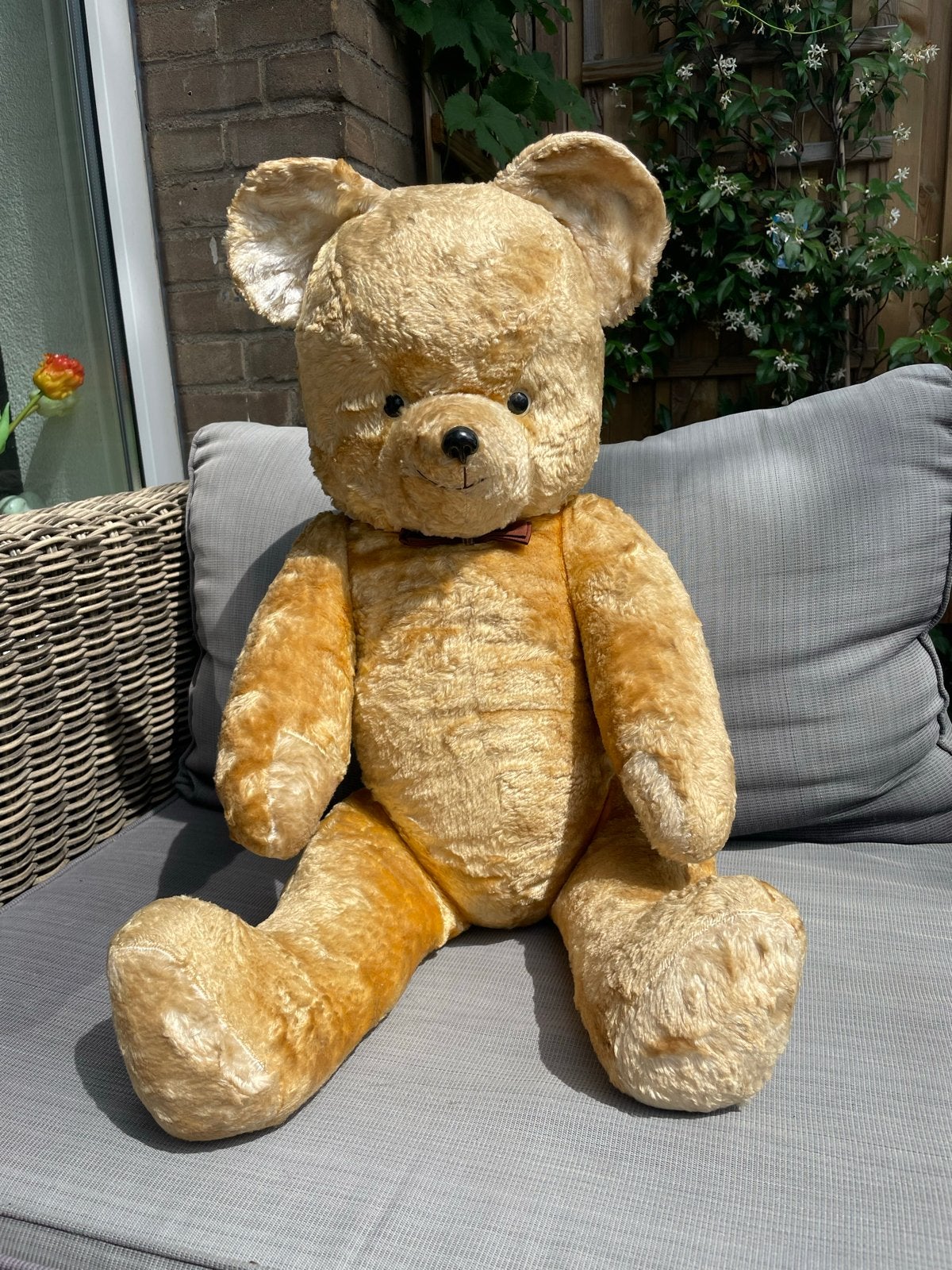 Grote vintage teddybeer, ca. 75 cm, Verzamelen, Beren en Cherished Teddies, Ophalen of Verzenden, Gebruikt, Stoffen beer, Overige merken