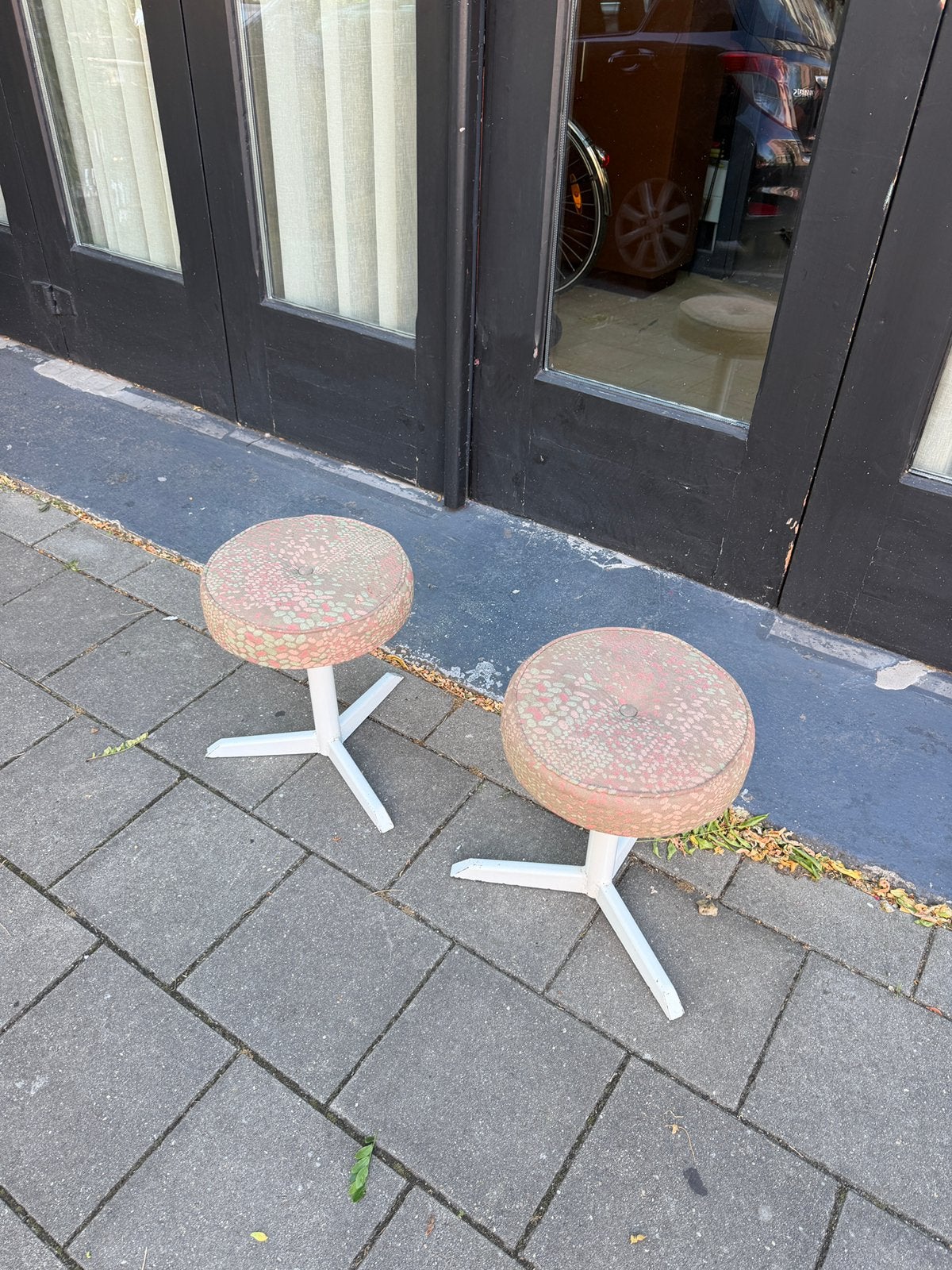 Space age krukken, set vintage krukjes uit Frankrijk, Ophalen, Gebruikt, Staal, I