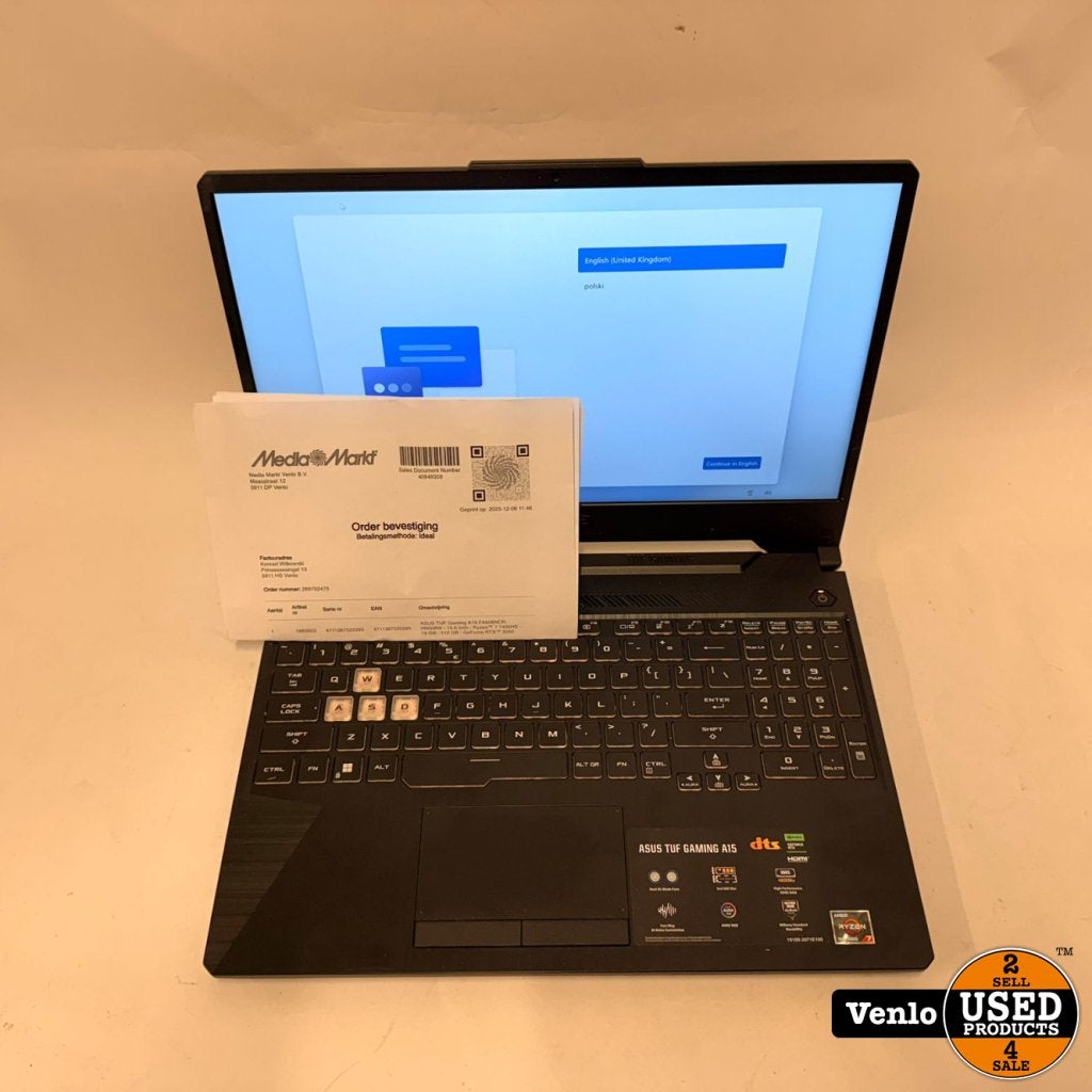 ASUS TUF 15 FA506NCR|Ryzen7-7435HS|16GB|1.38TB|RTX3050| ZGAN, Asus, Gebruikt, Support@asus.com, No. 15, Li-Te Road, Beitou District
Taipei 112
Taiwan