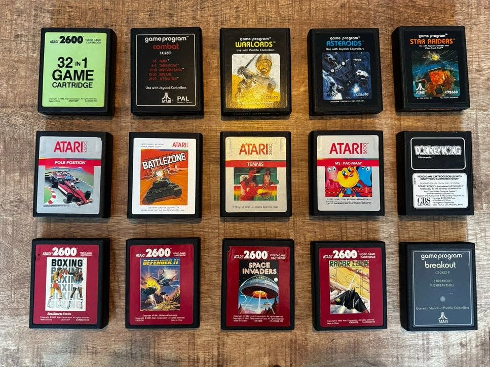 15 Atari 2600 games - Diverse genres, Gebruikt, Overige genres, 2 spelers, Eén computer
