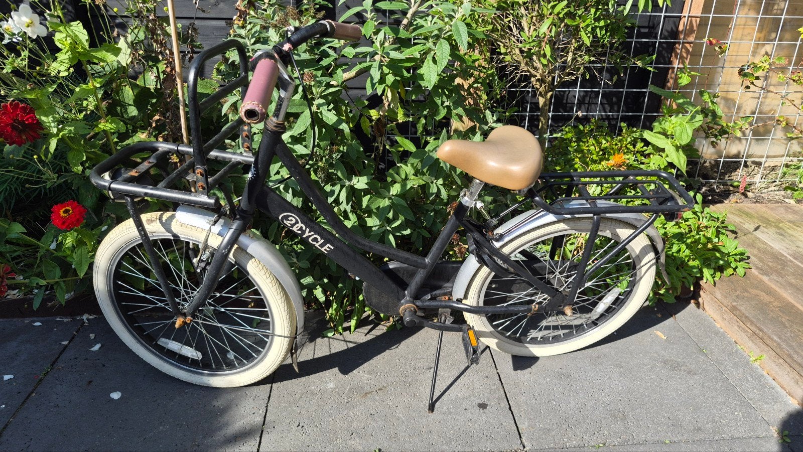 2Cycle meisjesfiets 20 inch - Zwart, Terugtraprem, Gebruikt, Handrem, 20 inch
