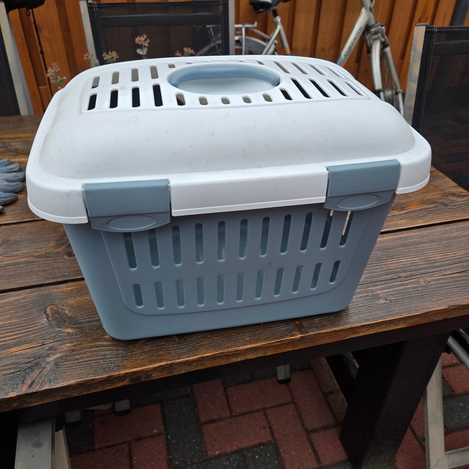 mandje voor konijn of cavia, Ophalen