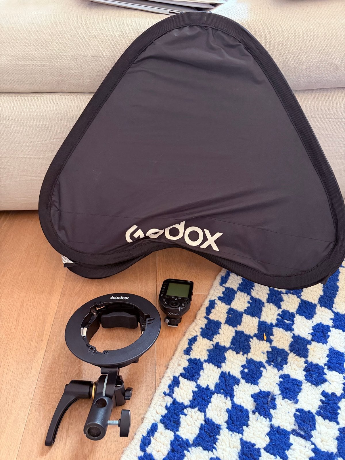 Godox Flitser Accessoire Bundel - Softbox, Trigger, Beugel, Godox, Overige typen, Ophalen of Verzenden, Zo goed als nieuw