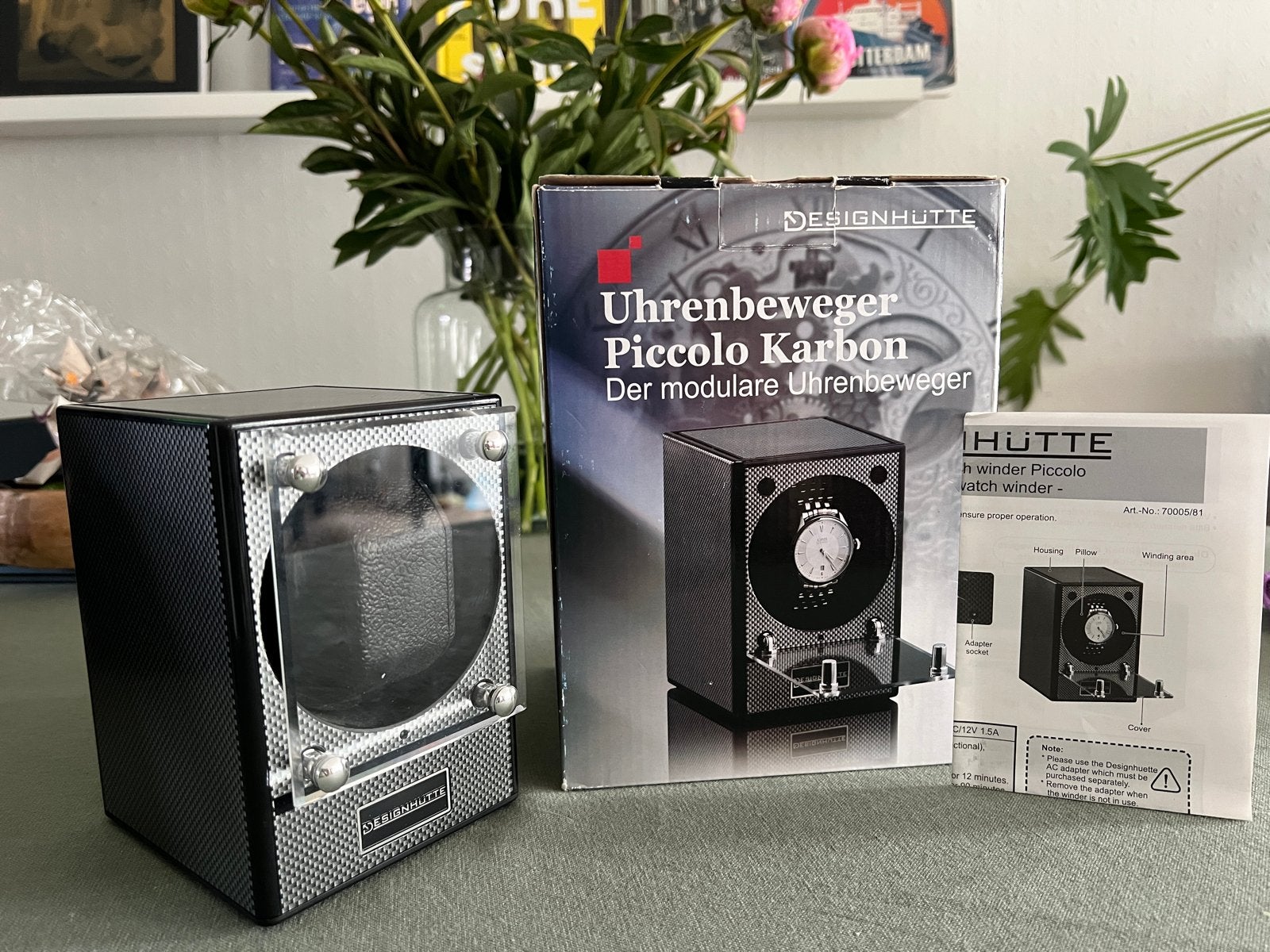 Designhütte Piccolo Karbon horlogebeweger, Ophalen of Verzenden, Nieuw, Overige merken