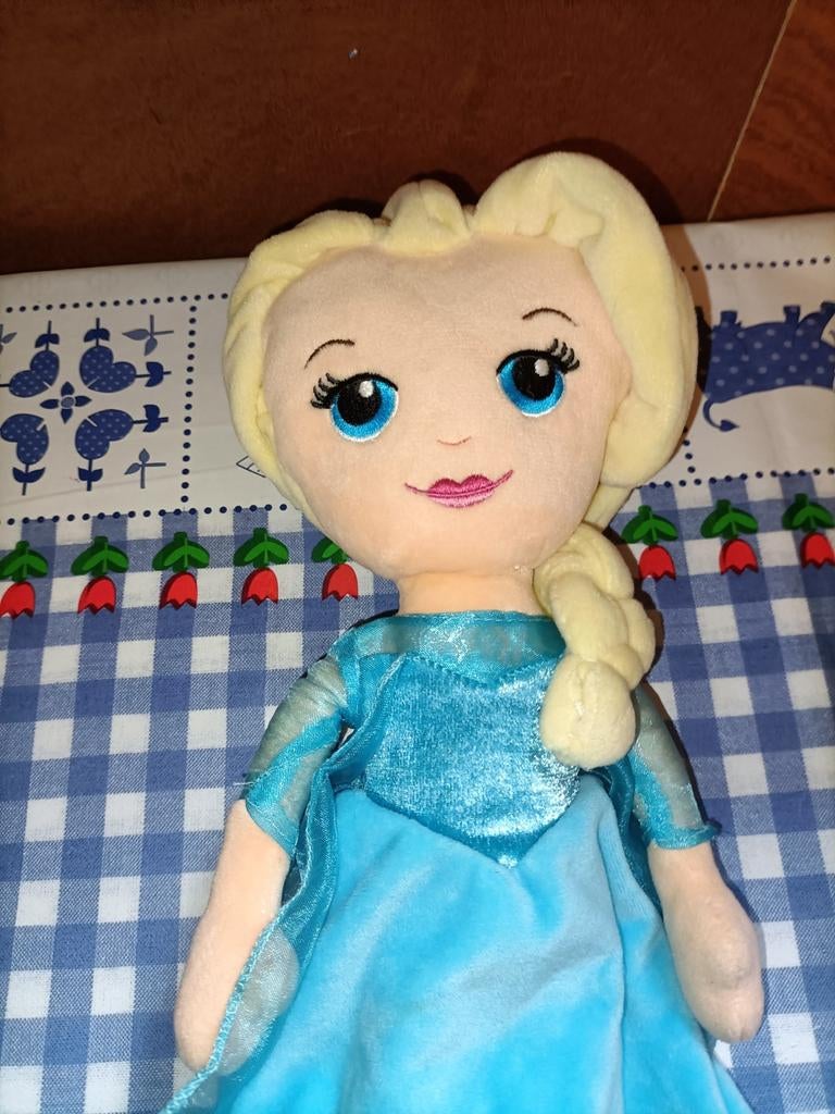 Prinses Elsa knuffel Frozen, Ophalen of Verzenden, Zo goed als nieuw, Overige typen