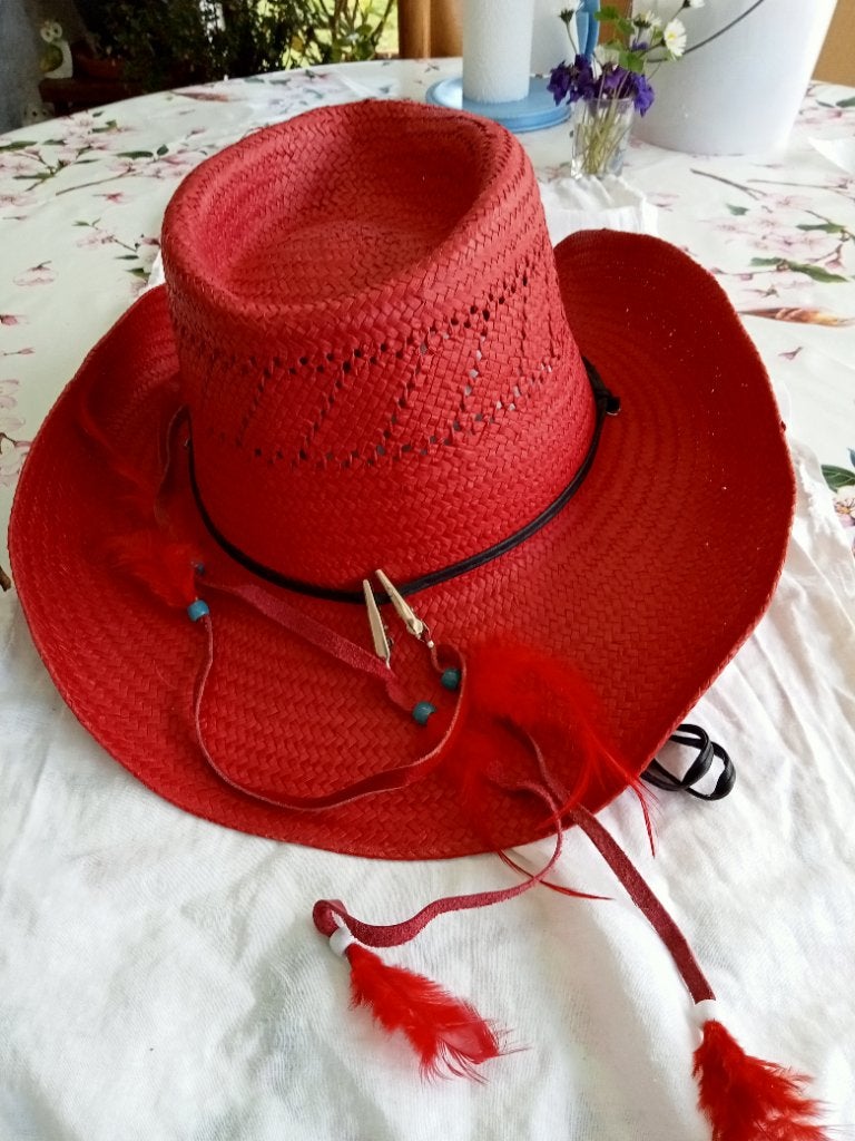 Country dance hoed, Kleding | Dames, Hoeden en Petten, Ophalen of Verzenden, Gedragen, One size fits all, Hoed