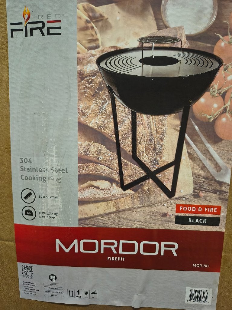 Bbq Vuurschaal Firepit Mordor BBGrill Plancha Barbeque, Ophalen of Verzenden, Nieuw