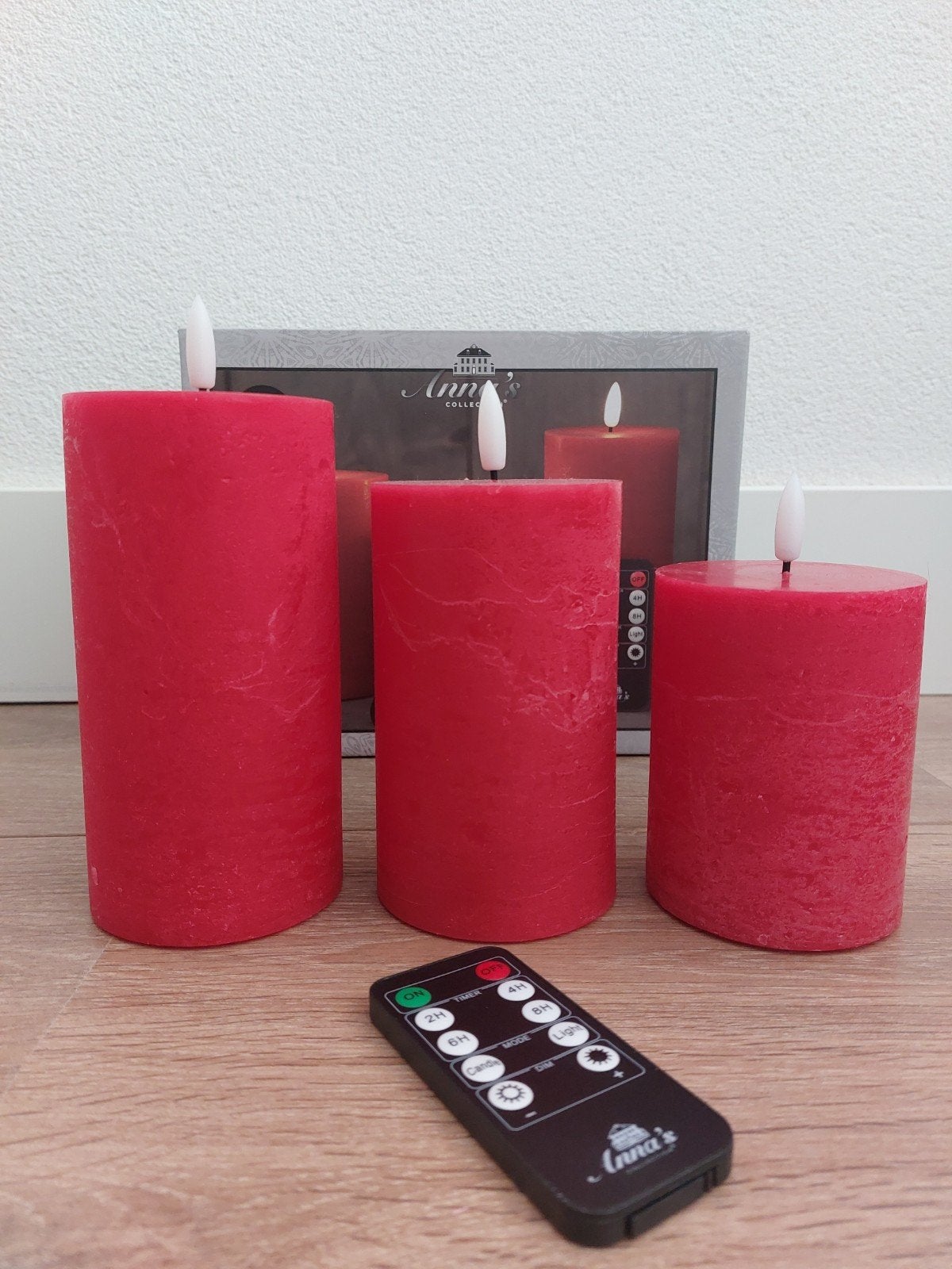 Led wax kaarsen stompkaarsen rood Anna's Collection, Overige materialen, Nieuw, Ophalen of Verzenden, Kaars