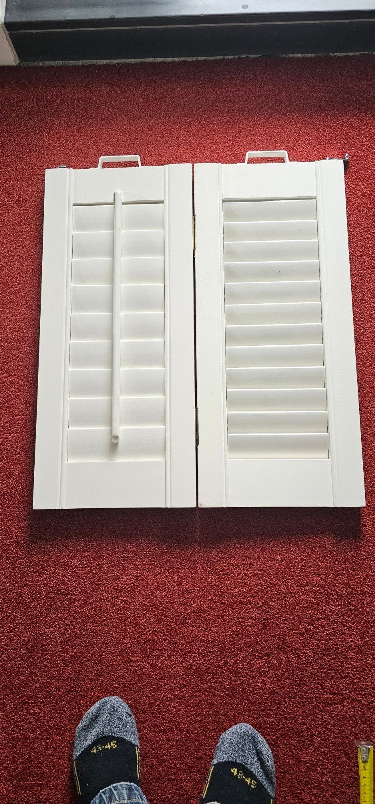 Witte houten shutters (2 stuks), Ophalen of Verzenden, Zo goed als nieuw