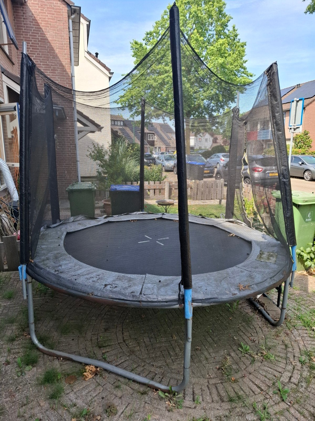 Gratis trampoline met veiligheidsnet, Ophalen, Gebruikt