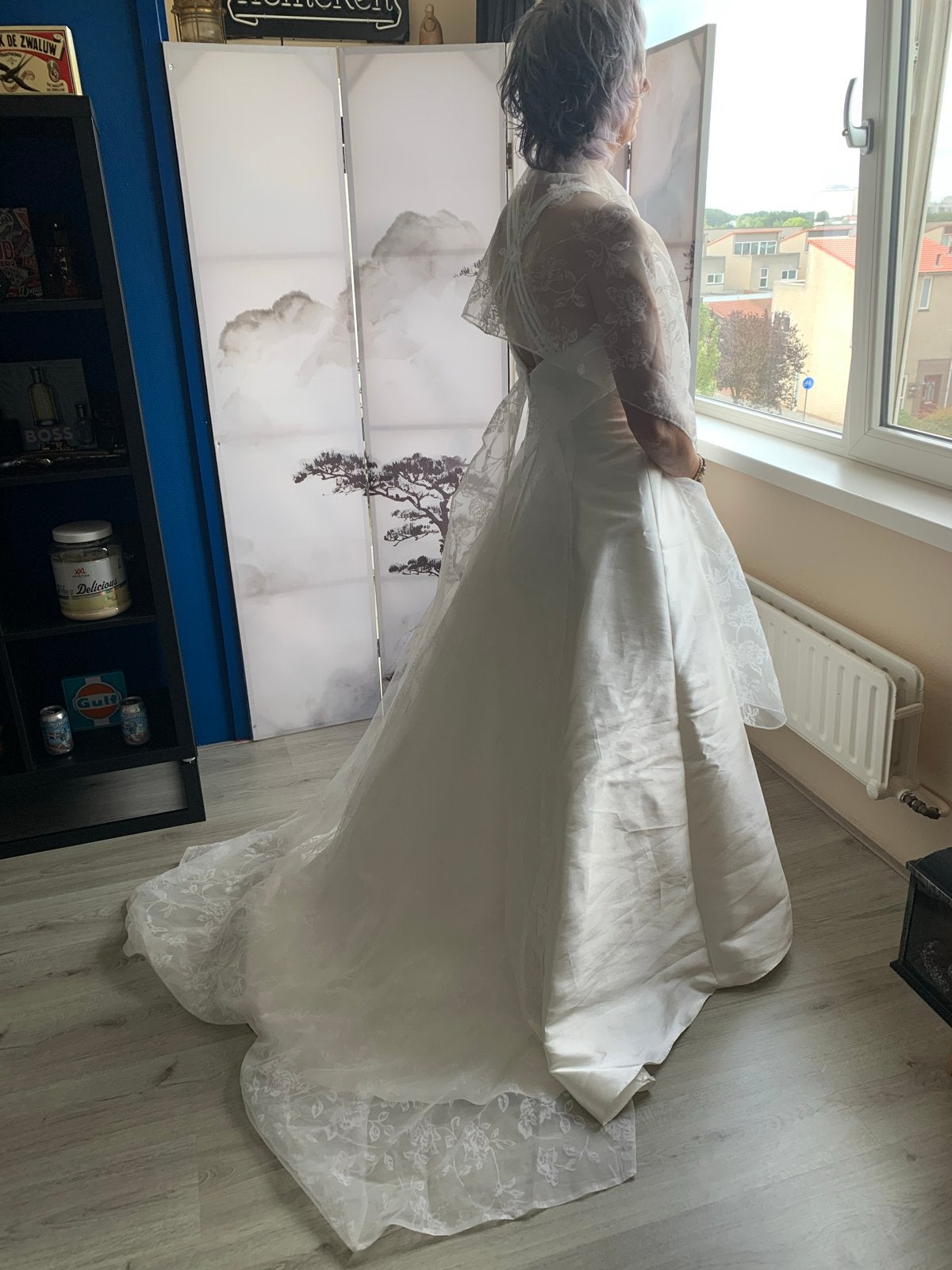 Elegante trouwjurk van Marilyse met  bijpassende accessoires, Ophalen of Verzenden, Zo goed als nieuw, Wit, Trouwjurk