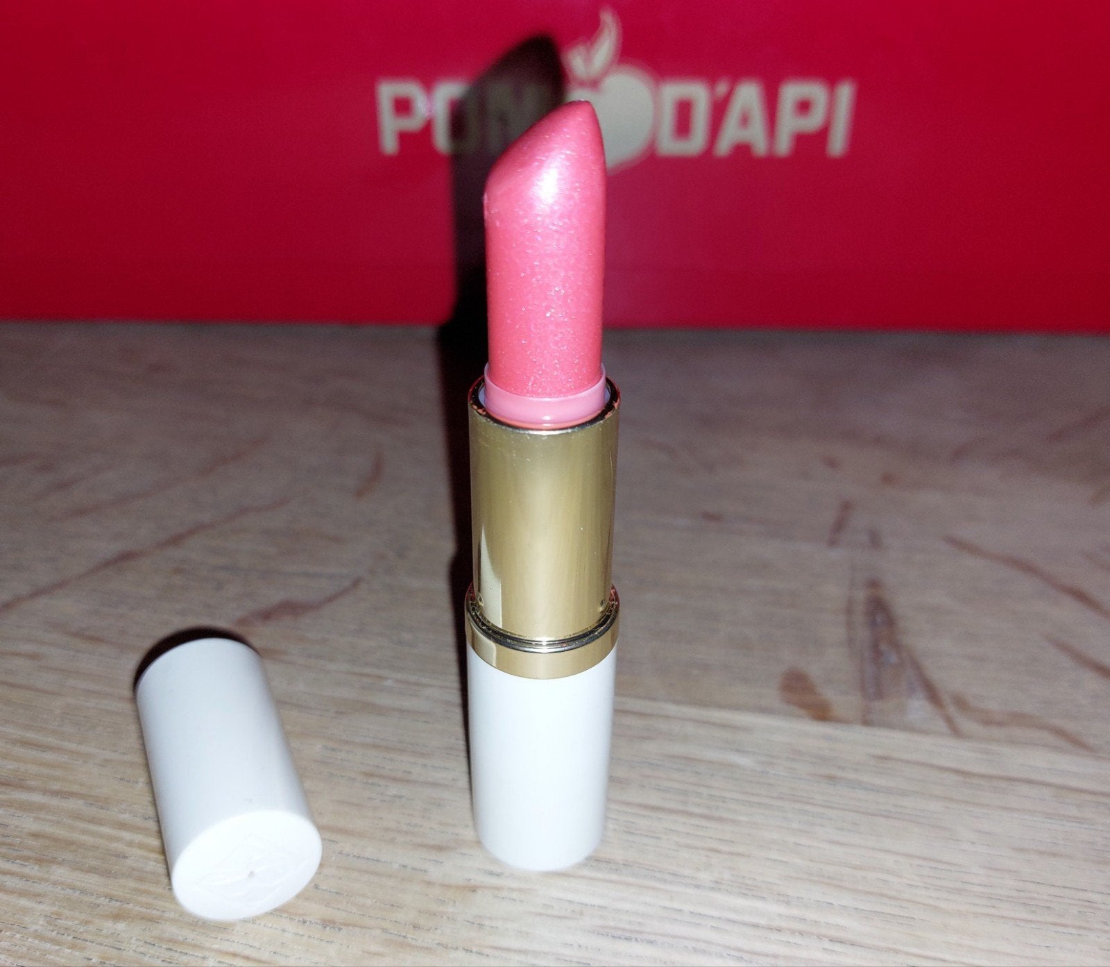 Estée Lauder Pure Color 25 Melon Shimmer Lippenstift, Lippen, Ophalen of Verzenden, Zo goed als nieuw, Make-up