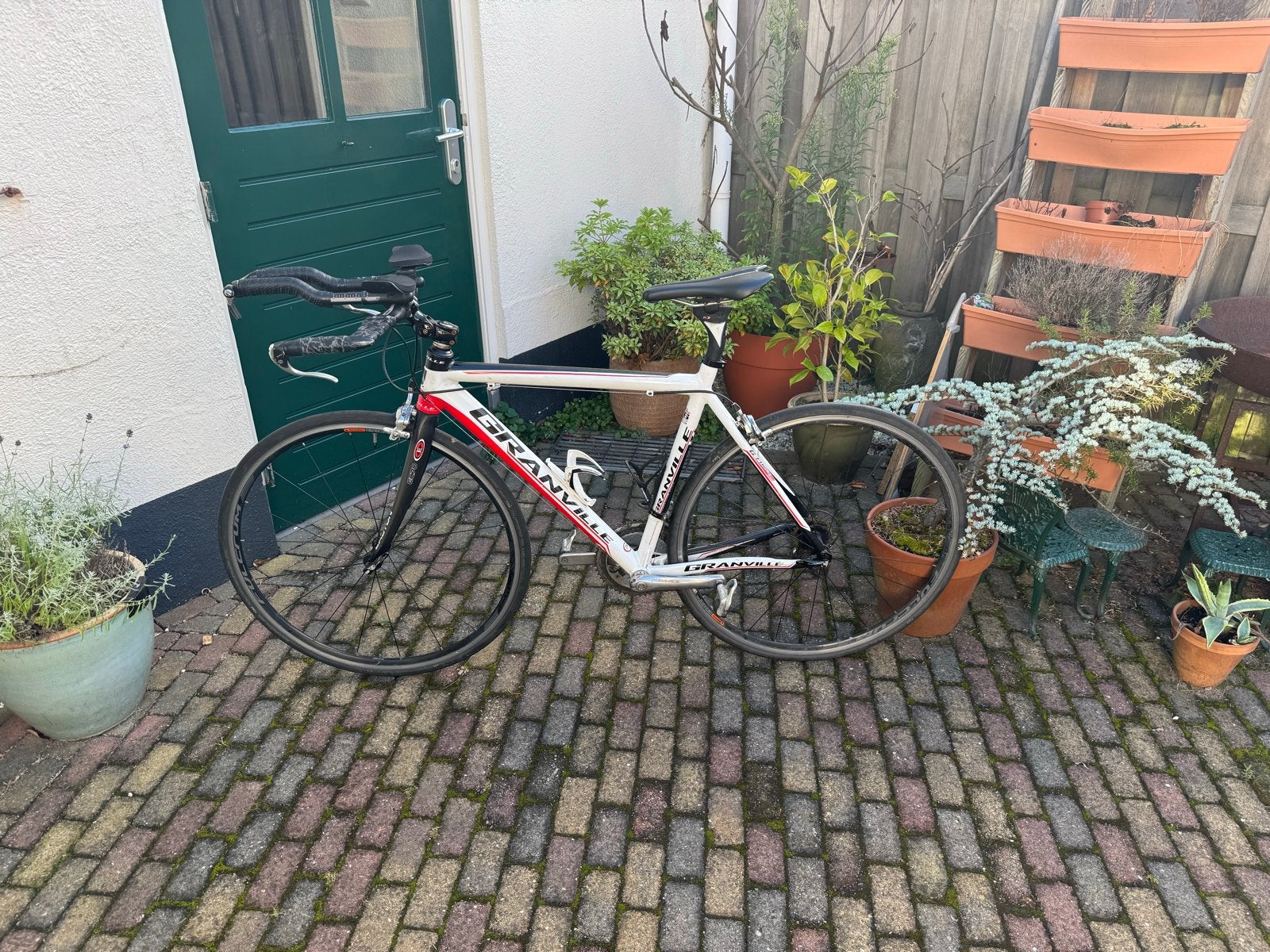 Granville triatleet fiets - Maat S, 28 inch, Gebruikt, Velgrem, Meer dan 20 versnellingen