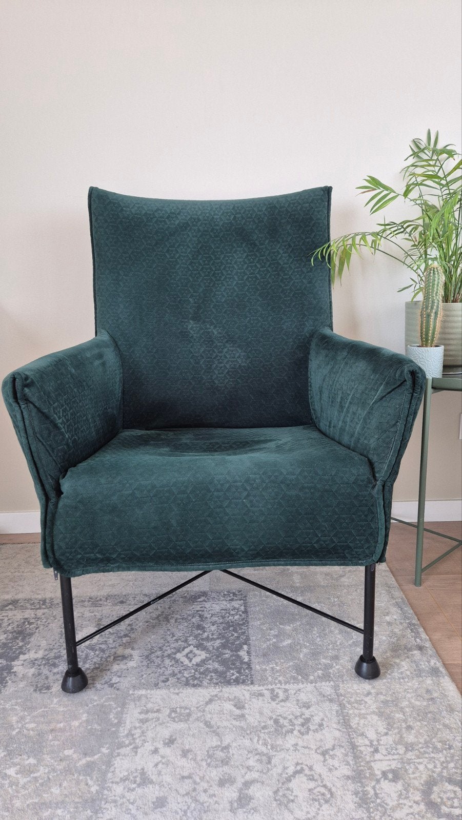 Groene Montis Charly fauteuil, Ophalen, Gebruikt, Minder dan 75 cm, Stof