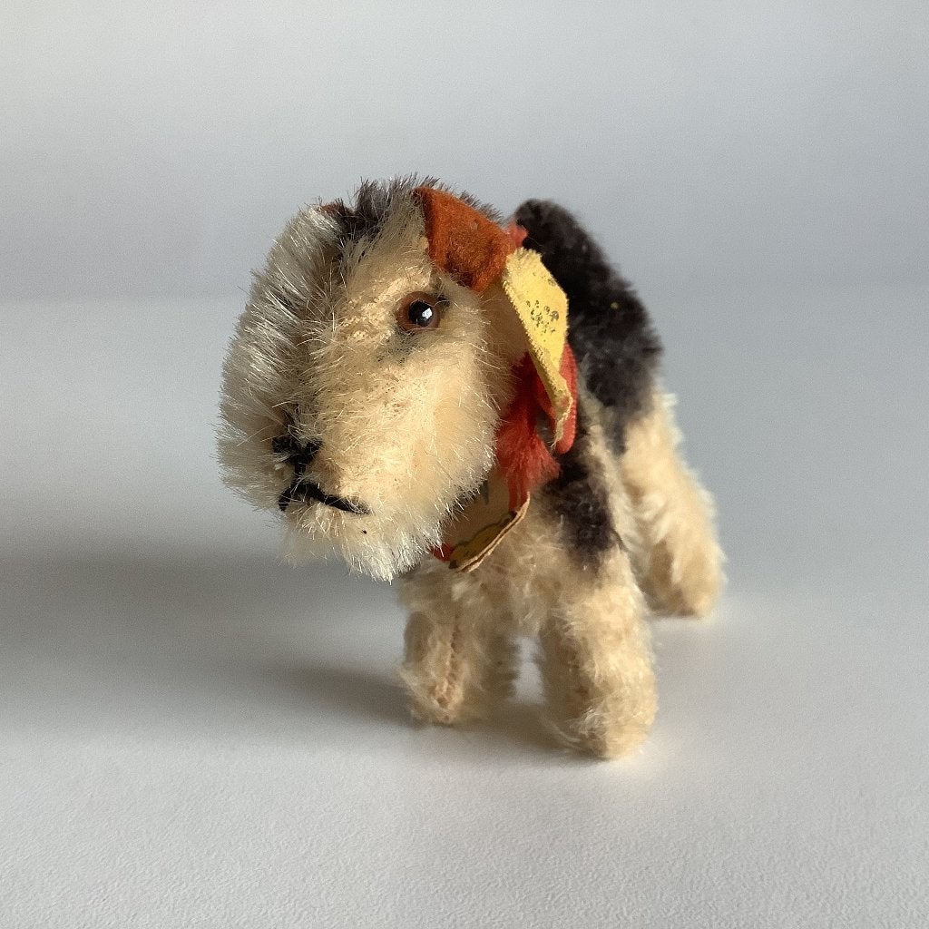 Zeldzame vintage mini Steiff Airedale-terriër “Terry, Ophalen of Verzenden