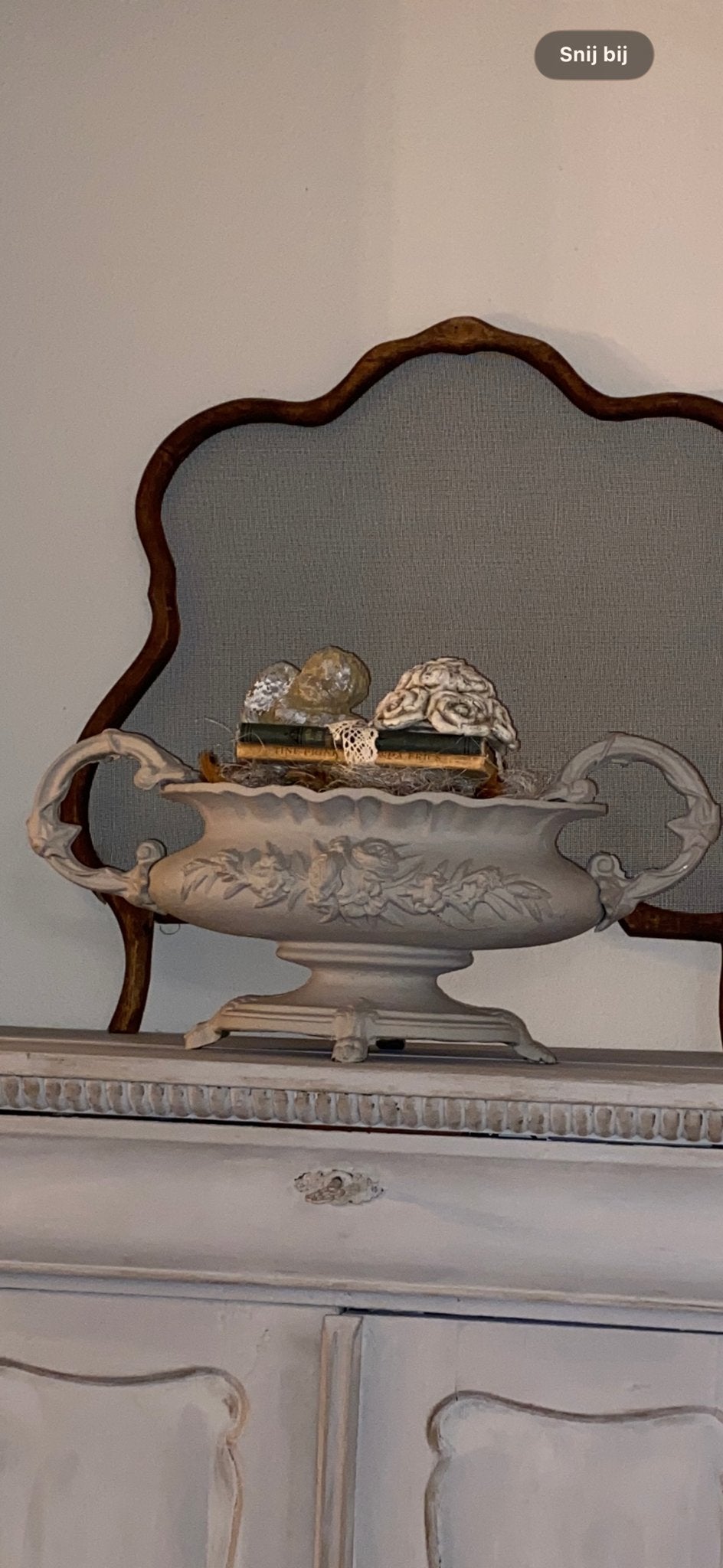 Decoratieve Franse vaas met handvatten, Ophalen