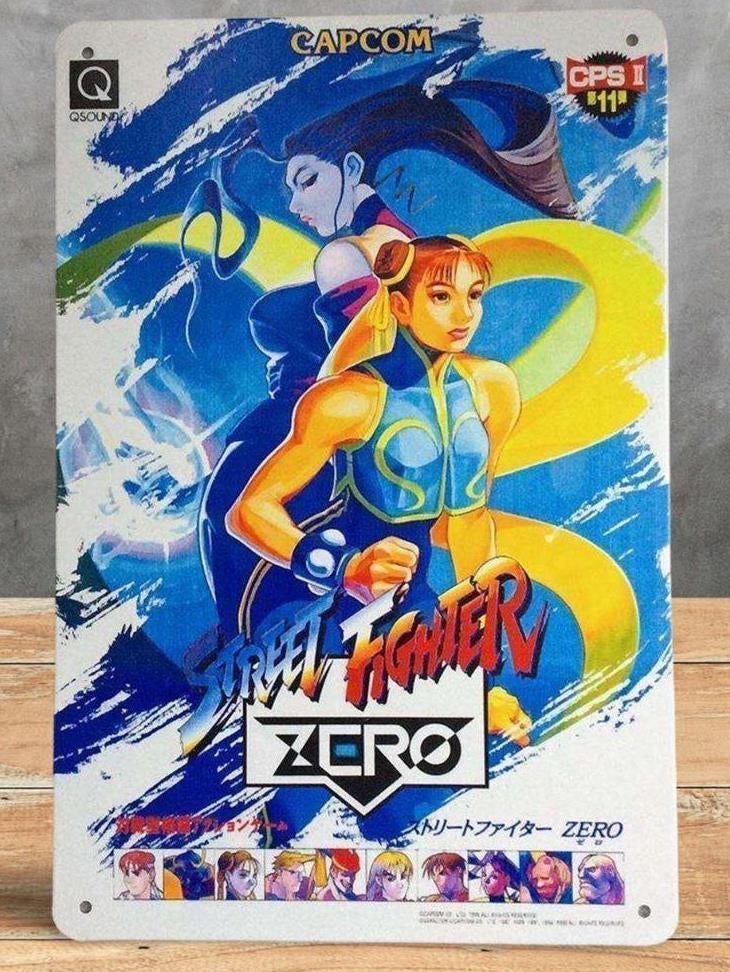Street Fighter Alpha Capcom METALEN Wandbord arcade poster, Spelcomputers en Games, Games | Overige, Vechten, 1 speler, Nieuw