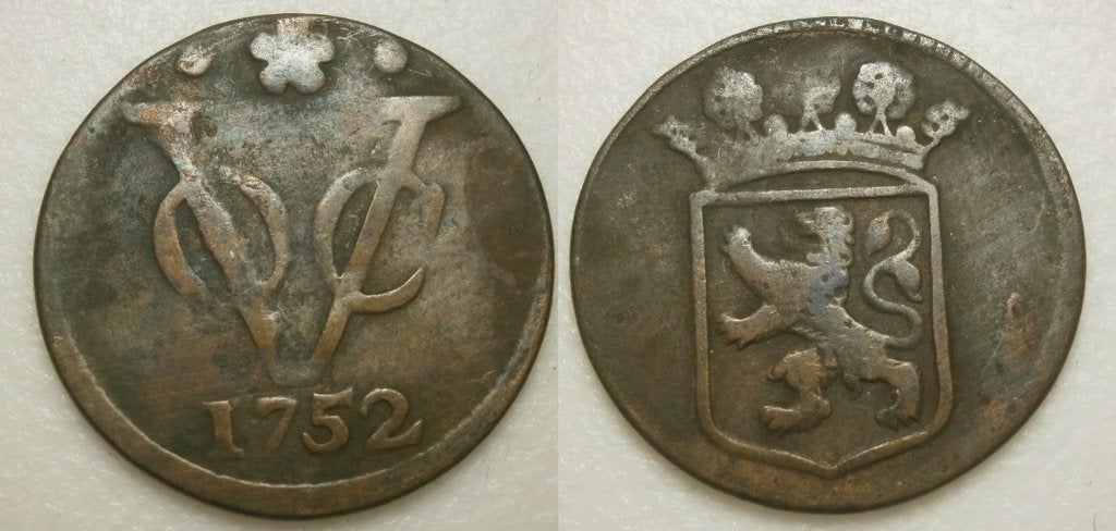 PD11342 Holland VOC Duit 1752, Ophalen of Verzenden, Vóór koninkrijk, 1 cent, Losse munt