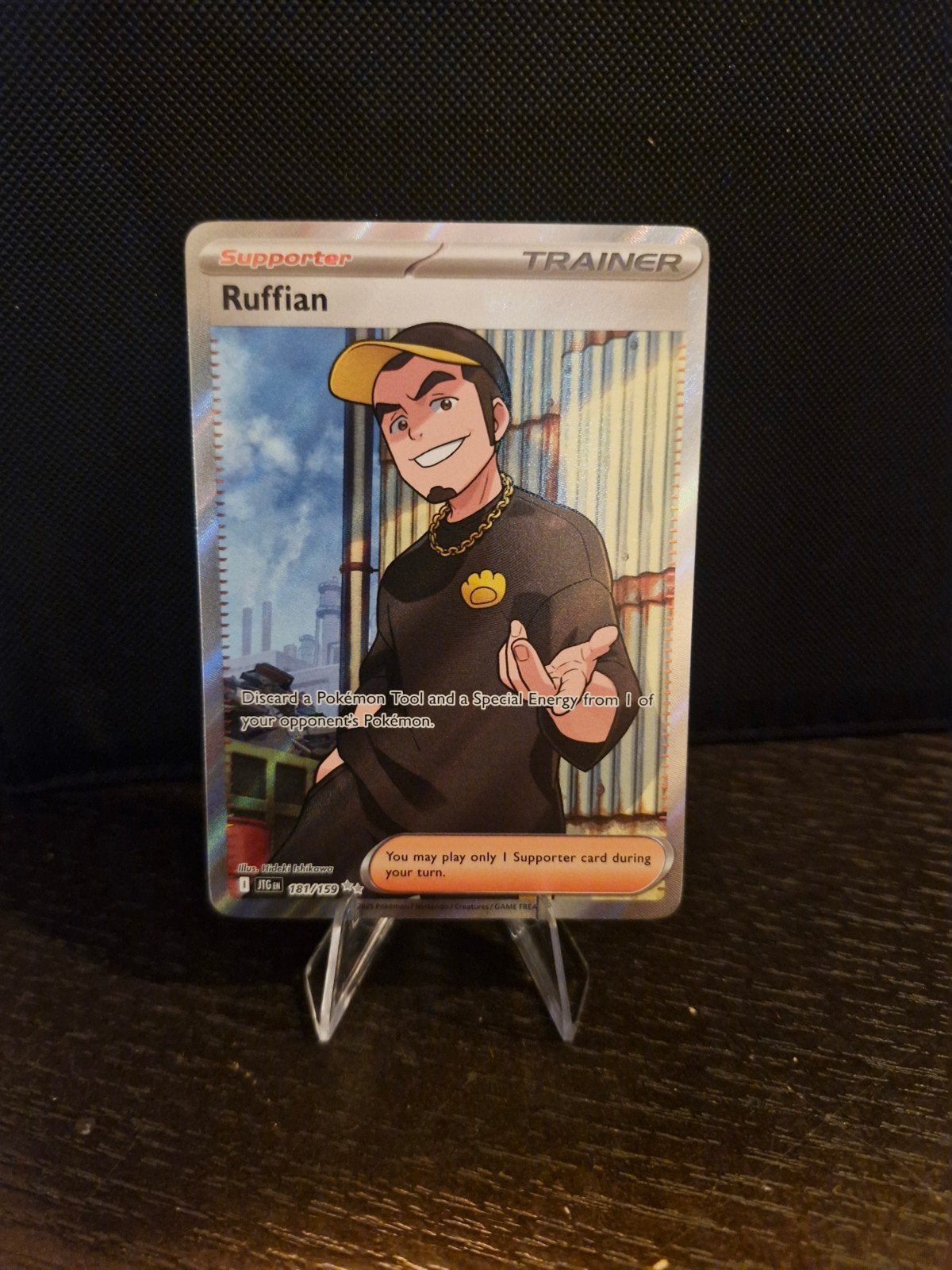Pokémon TCG: Ruffian Supporter Trainer Kaart JTG 181, Ophalen of Verzenden, Zo goed als nieuw, Losse kaart, Foil
