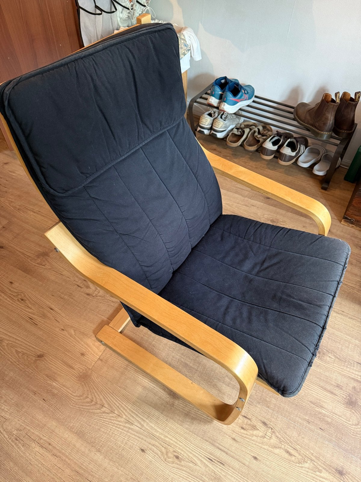 Ikea Poäng fauteuil, Ophalen, Gebruikt, Zwart, Eén