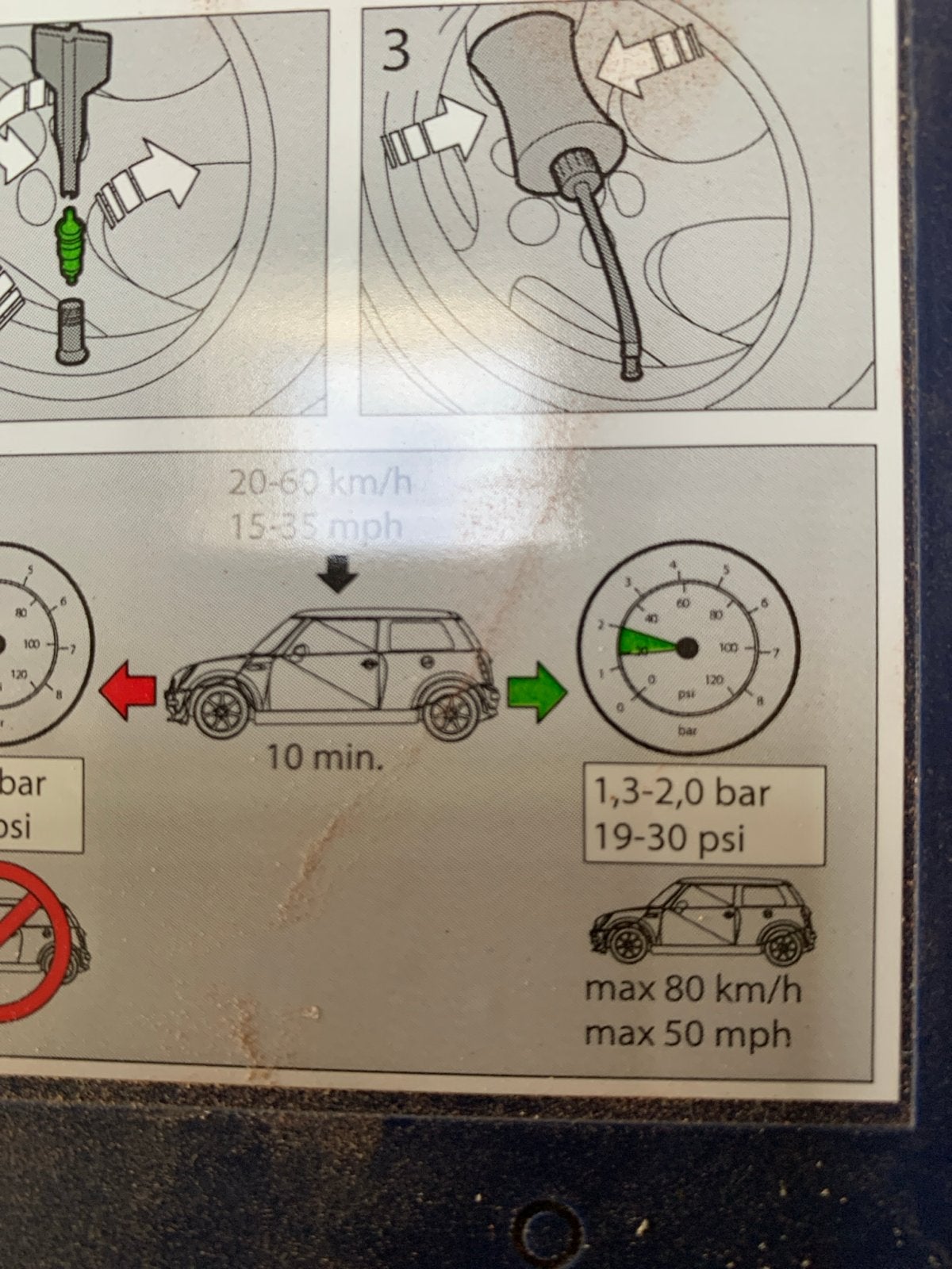 Mini Cooper luchtcompressor - bandenpomp, Ophalen of Verzenden, Gebruikt