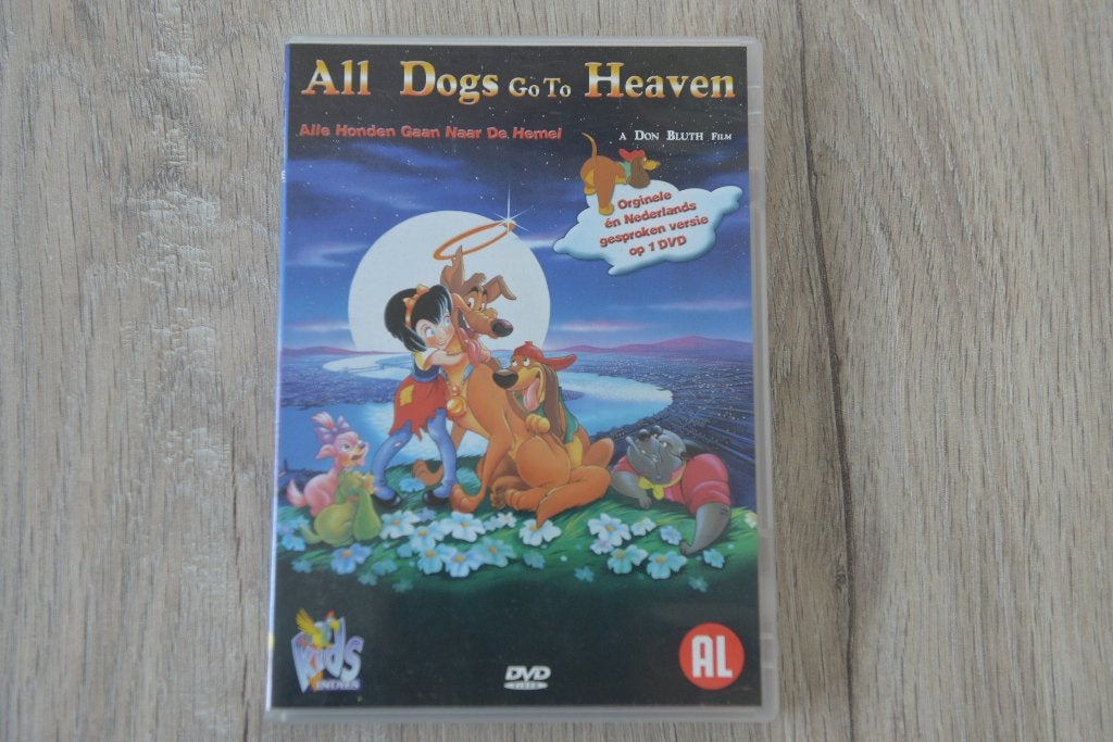 ALL DOGS GO TO HEAVEN -- A DON BLUTH FILM ( Alle honden g, Cd's en Dvd's, Tekenfilm, Verzenden, Nederlands, Zo goed als nieuw