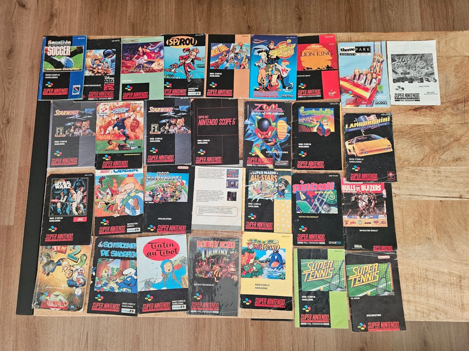 Grote collectie Super Nintendo (SNES) handleidingen, Spelcomputers en Games, Games | Nintendo Super NES, Avontuur en Actie, Gebruikt
