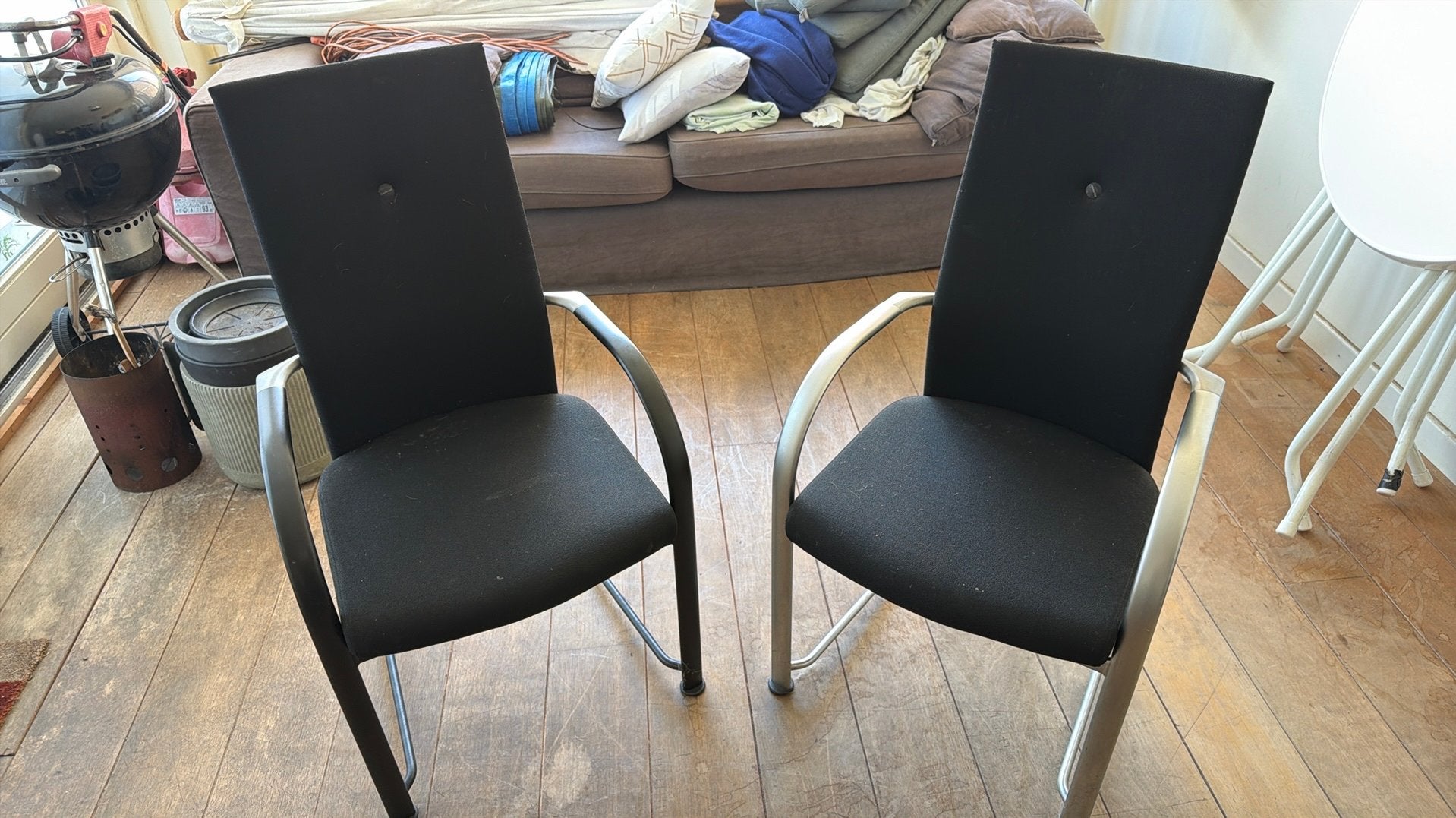 4 stuks design stoelen van Fritz Hansen, Ophalen, Gebruikt, Zwart, Vier