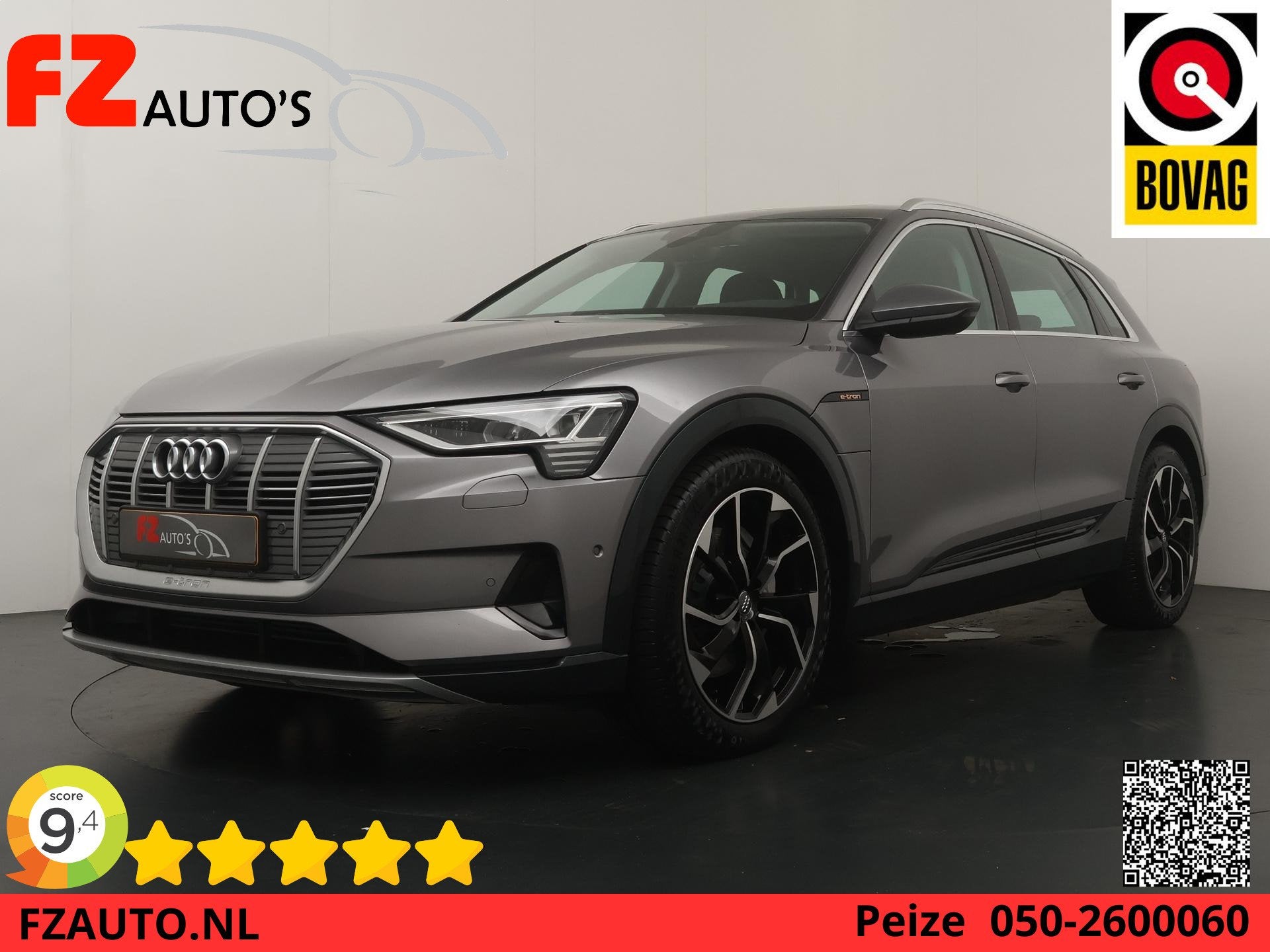 Audi e-tron e-tron 55 quattro advanced 95 kWh - Schuifdak -, Automaat, 131 €/maand, Zwart, 95 kWh