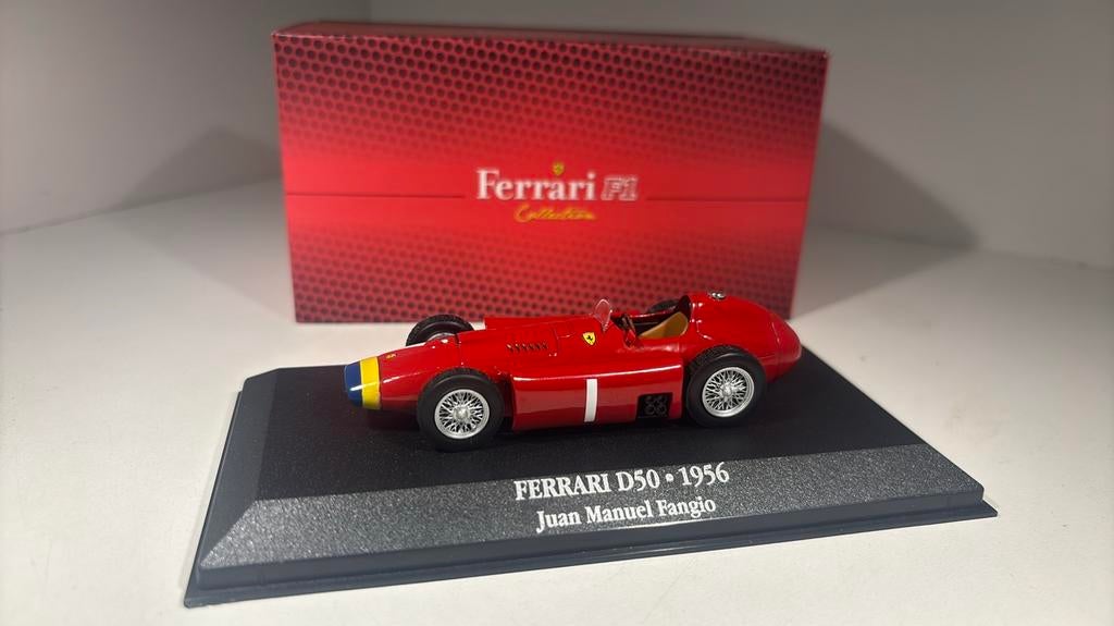 Ferrari d50 juan manuel fangio 1956 atlas 1.43, Overige merken, Auto, Ophalen of Verzenden, A