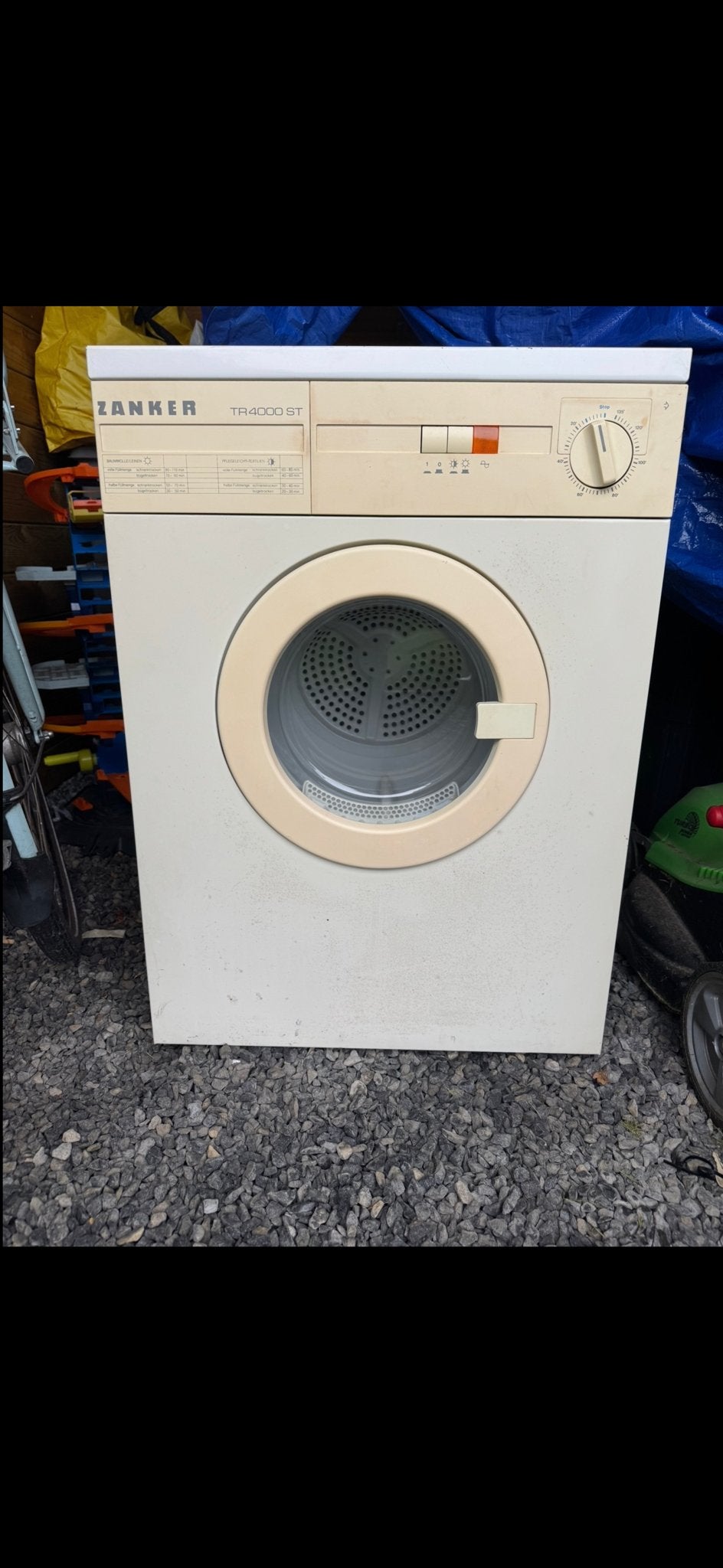 Zanker TR4000 ST Wasdroger - Gebruikt, Witgoed en Apparatuur, Wasdrogers, Gebruikt, Luchtafvoer, Voorlader, 6 tot 8 kg, 85 tot 90 cm