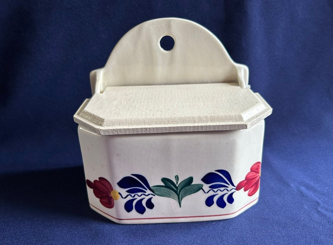 Boerenbont zoutpot, Ophalen of Verzenden, Gebruikt, Aardewerk, Overige typen