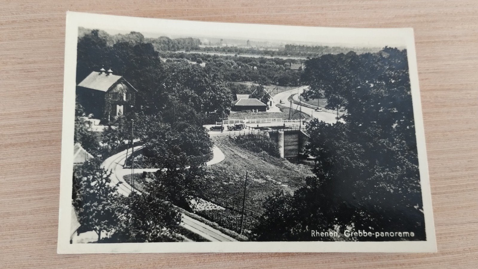 Oude ansichtkaart Rhenen Grebbe-panorama, Verzamelen, Ophalen of Verzenden, 1940 tot 1960, Gelopen, Utrecht