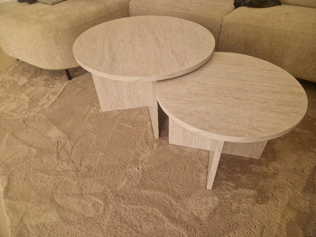 Salontafels 2x nieuw!!!, 50 tot 100 cm, Rond, Nieuw, 50 tot 100 cm
