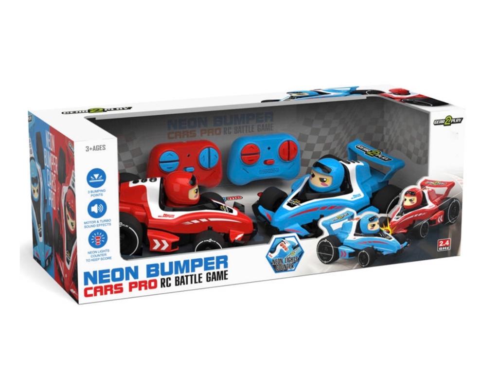 Neon Bumper Cars Pro RC Battle Game - Set van 2, Elektro, Nieuw, Ophalen of Verzenden, Auto onroad