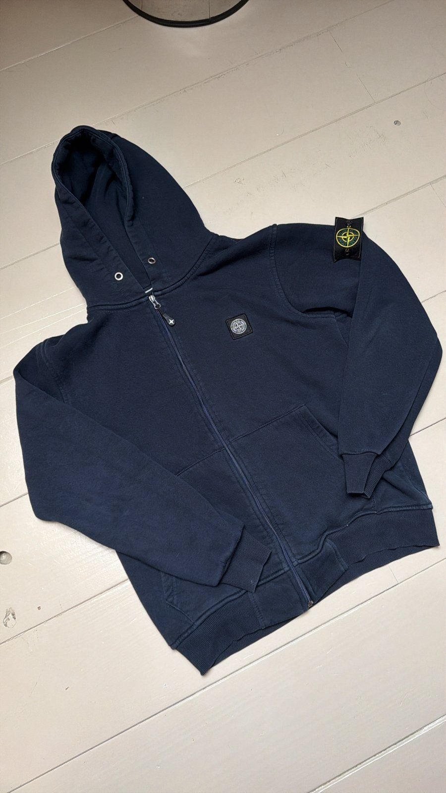 Stone Island hoodie maat M - Donkerblauw, Ophalen of Verzenden, Zo goed als nieuw