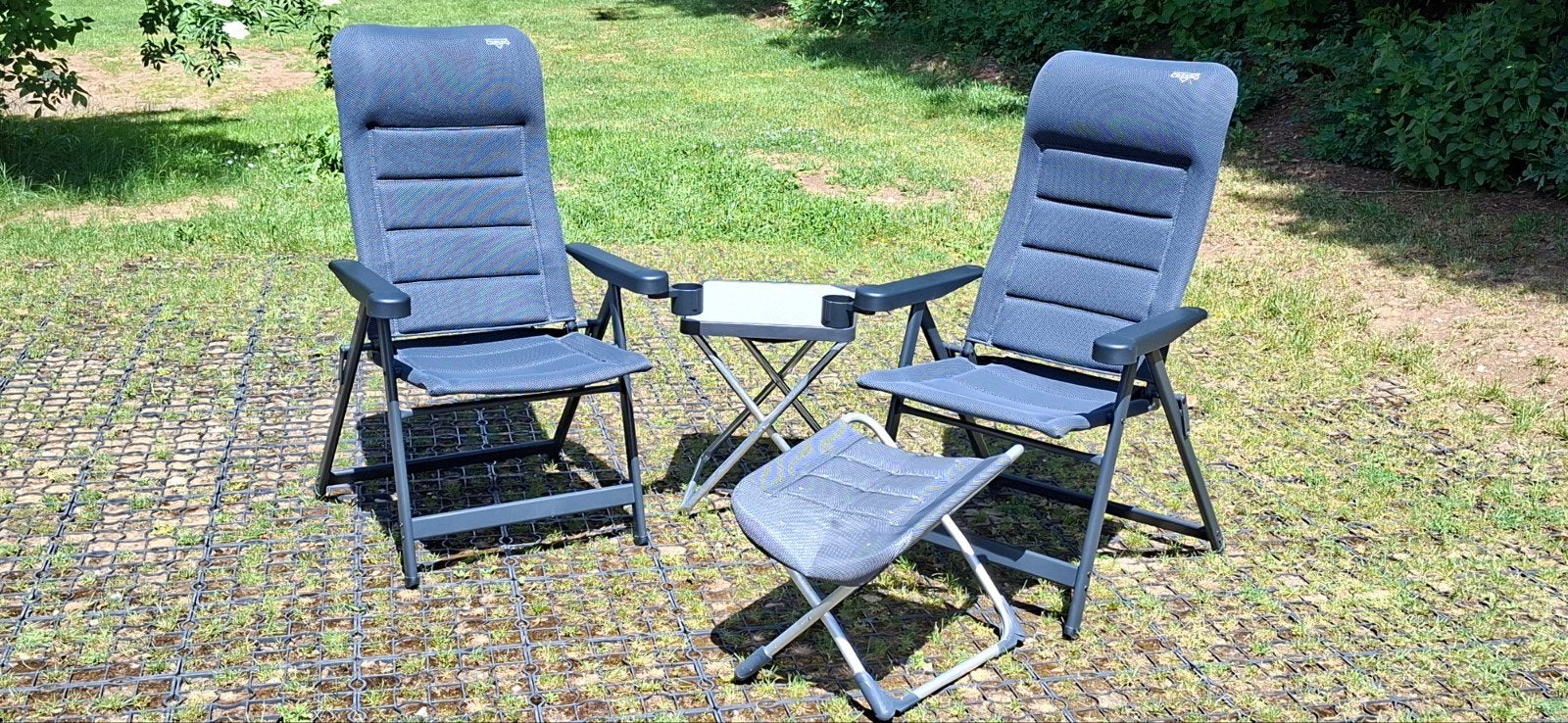 3! Crespo Air de Luxe Gray AP237 nieuwe model met extra's., Ophalen, Campingstoel