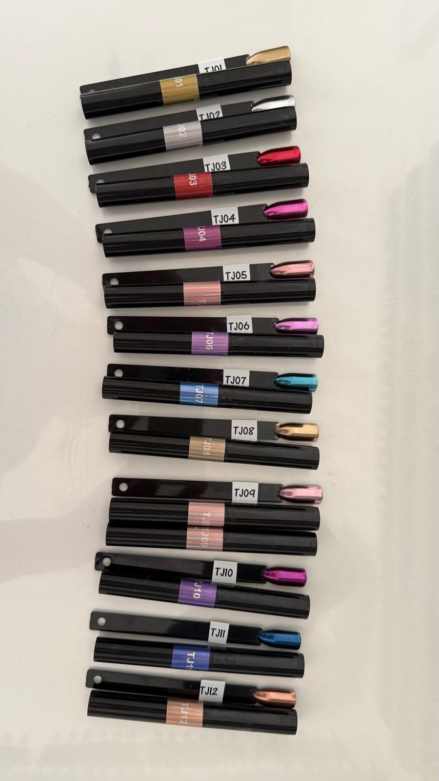 Nail Art Cushion chroom Poeder Pen Set, Ophalen, Overige kleuren, Zo goed als nieuw, Handen en Nagels