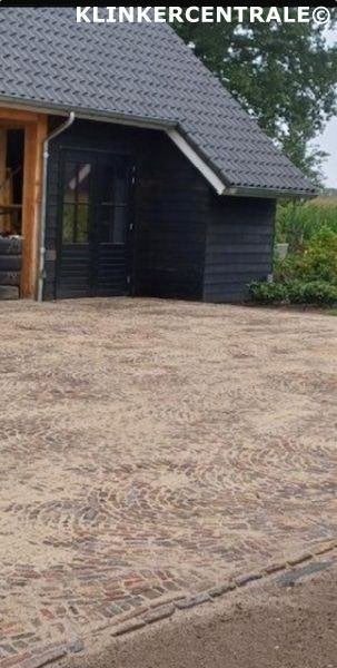 200m2 gemêleerd gebakken klinkers waalformaat breukw. 5-duim, Bij dit gebruikte product niet meer te achterhalen., Gebruikt, Verzenden