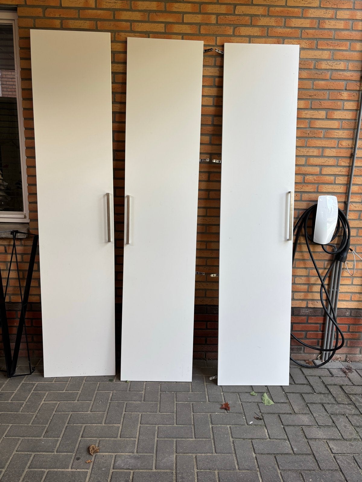 3 IKEA Pax deuren mat wit 236x50 cm met handgreep, Ophalen, Minder dan 50 cm, Gebruikt, 200 cm of meer