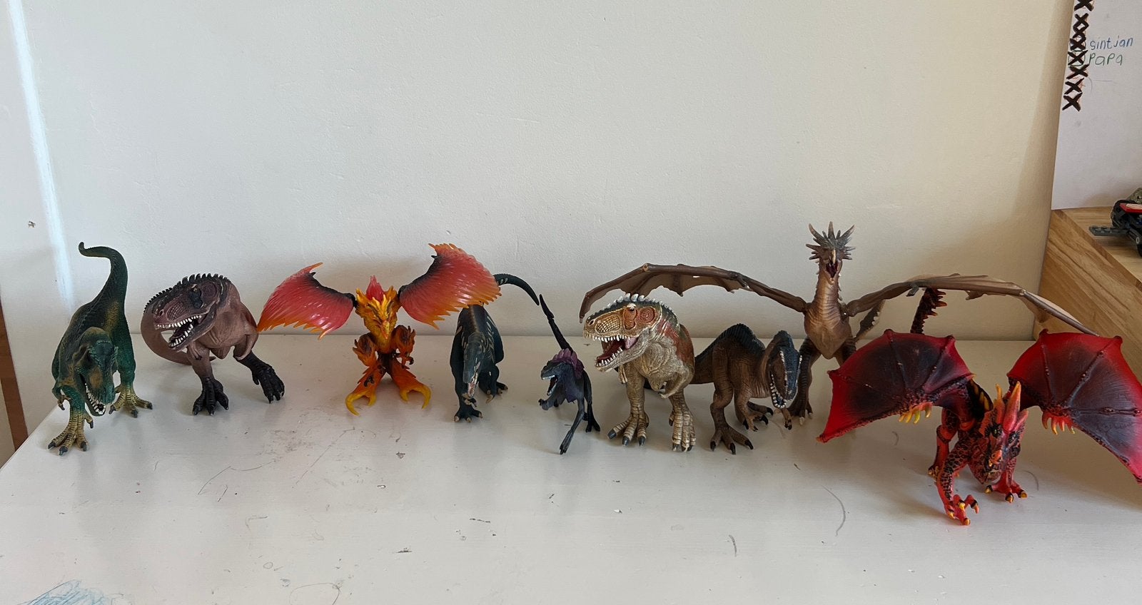 Schleich dinos, draken en vuurvogel, Kinderen en Baby's, Speelgoed | Actiefiguren, Ophalen, Gebruikt